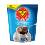 CAFÉ SOLÚVEL GRANULADO DESCAFEINADO 3 CORAÇÕES 50G REFIL